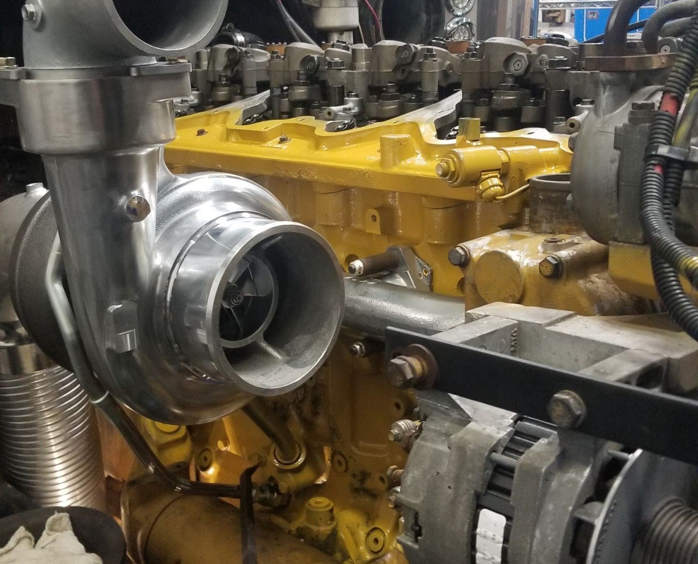 Red diesel engine shown on the Black Gold Diesel Services website